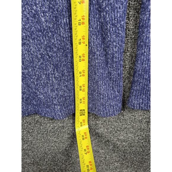 Kenneth Cole New York Sweater Womens Medium Blue Hooded Pullover Long Sleeve - Picture 6 of 8